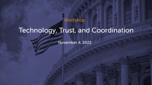 Online Workshop: Technology and Trust